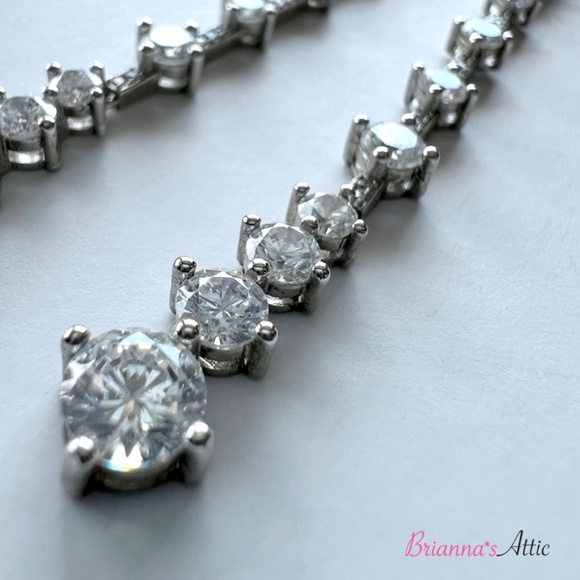 Novecento25 pendant earrings with cubic zirconia 92.5% Sterling Silver - Picture 6 of 9